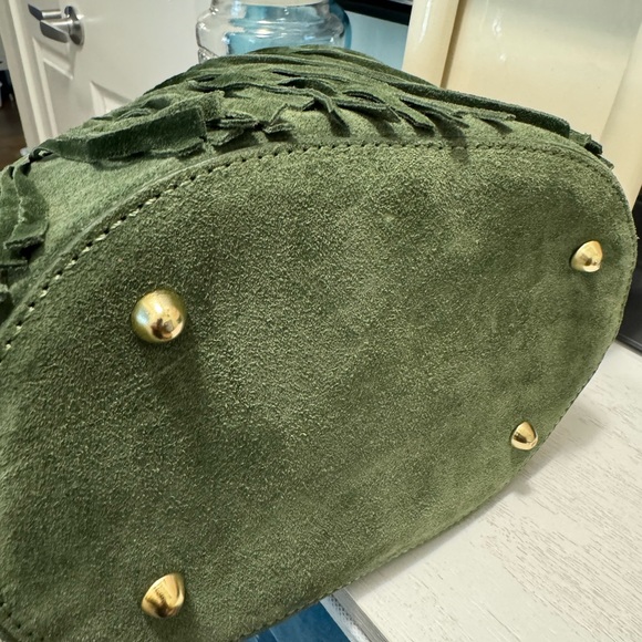 Suede fringe Bucket Bag Italy - Picture 8 of 12